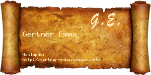 Gertner Emma névjegykártya